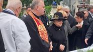 Maria Ciobanu, la înmormântarea soțului ei