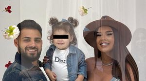 Robert Lele alături de Andra Volos și fiica lor