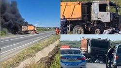 O femeie în vârstă de 45 de ani a murit pe loc în Lugoj, după ce a intrat cu motocicleta într-un camion. În urma impactului a izbucnit și un incendiu