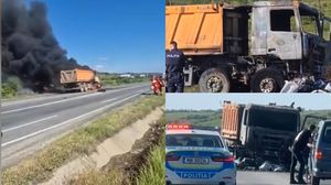 Imagini de la locul accidentului