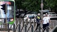Imagine de la locul accidentului din București