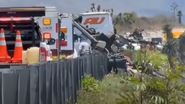 Imagine de la locul accidentului din Puebla