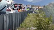 Imagine de la locul accidentului din Puebla