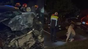 Imagini de la locul accidentului