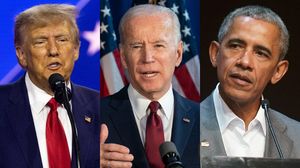Donald Trump, Joe Biden și Barack Obama  Donald Trump, Joe Biden și Barack Obama