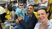 Ionel Ganea alături de soția și fiul său