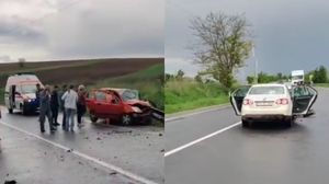 Imagini de la locul accidentului