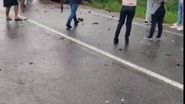 Imagini de la locul accidentului