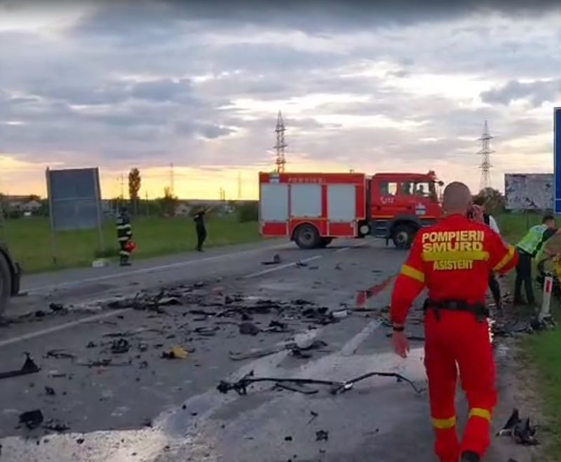 Imagini de la locul accidentului