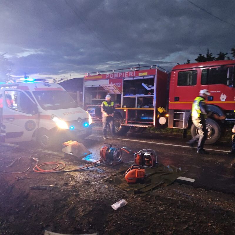 Imagini de la locul accidentului