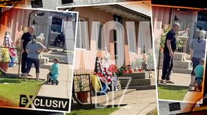 Tatăl Teodorei în curtea casei