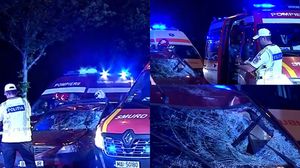 Imagini de la locul accidentului