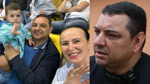 „Scoală-te tată, că nu mai pot...” Strigăte de jale la căpătâiul fiului lui Ionel Ganea! Fostul fotbalist urlă de durere și nu se dezlipește de lângă sicriu. Ambulanța așteaptă la poartă, după ce soția lui a fost la un pas să se prăbușească