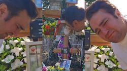 Igor Cuciuc, filmat în timp ce plânge în hohote în cimitir, lipit de crucea fiicei sale! Artistul a pupat fotografia Andreei de zeci de ori până să plece de la mormânt. Au trecut câteva luni de când a pierdut-o, dar durerea e la fel de mare: „Mi-e atât de