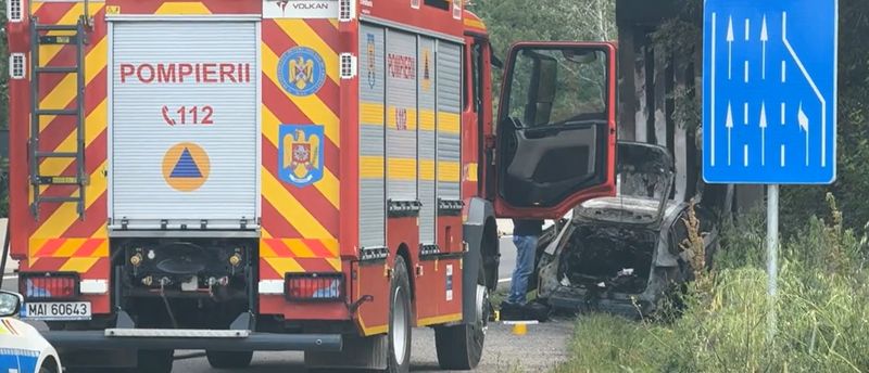 Imagini de la locul accidentului