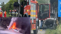 Andrei, un bărbat în vârstă de 50 de ani, a murit carbonizat, pe DN1! Modul în care s-a petrecut accidentul rutier i-a lăsat pe oamenii legii cu multe semne de întrebare
