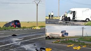 Imagini de la locul accidentului din Brăila