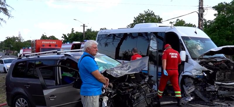 Imagini de la locul accidentului