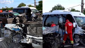 Imagini de la locul accidentului