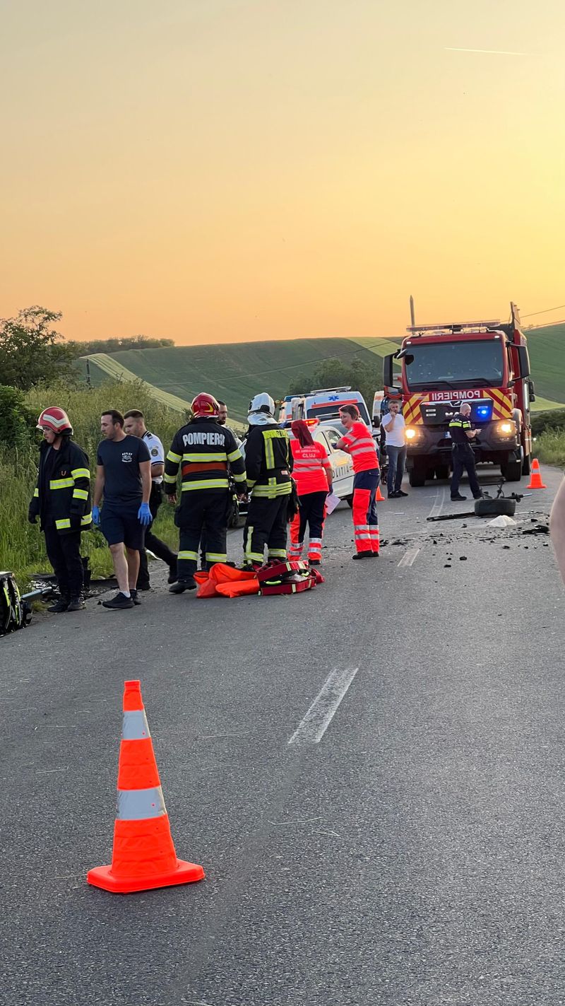 Imagini de la locul accidentului