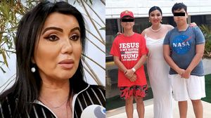 Adriana Bahmuțeanu și copiii ei