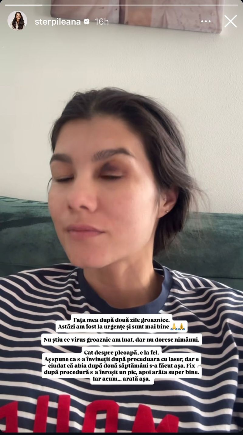 Postarea făcută de Ileana Sterp pe Instagram