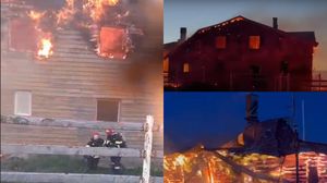 Imagini de la locul incendiului