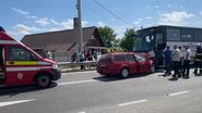 Imagine de la locul accidentului din Bihor