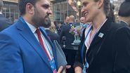 Oana Țoiu, ministrul de Externe, costum de catifea la Summitul NATO