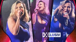 La 42 de ani, Andreea Antonescu nu-și mai poate stăpâni sânii! Maioul a cedat pe scenă, iar fanii au rămas cu gura căscată. Avem imagini savuroase | EXCLUSIV