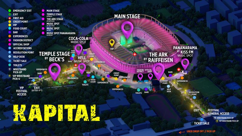 Hartă festival Neversea Kapital