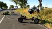 Imagine de la locul accidentului din Constanța