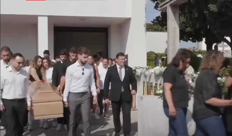 Imagine de la înmormântarea lui Diogo Jota și a fratelui său
