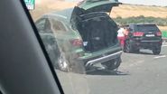 Imagine de la locul accidentului de pe A2