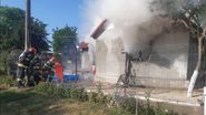 Imagini de la locul incendiului