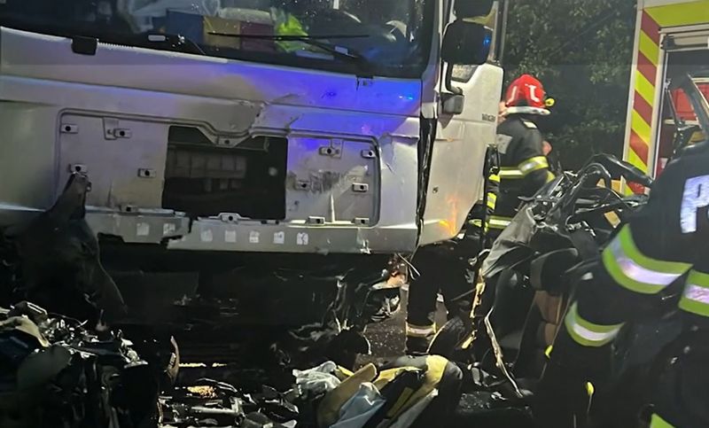 Imagini de la locul accidentului