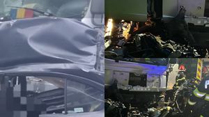 Imagini de la locul accidentului