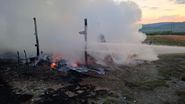 Imagini de la locul incendiului
