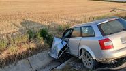Imagine de la locul accidentului din Timiș