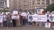 Protest în Piața Victoriei