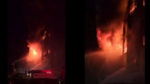 Incendiul care a izbucnit la un mall din Irak