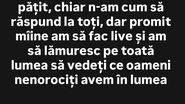 Mesajul lui Alexandru Bobicioiu