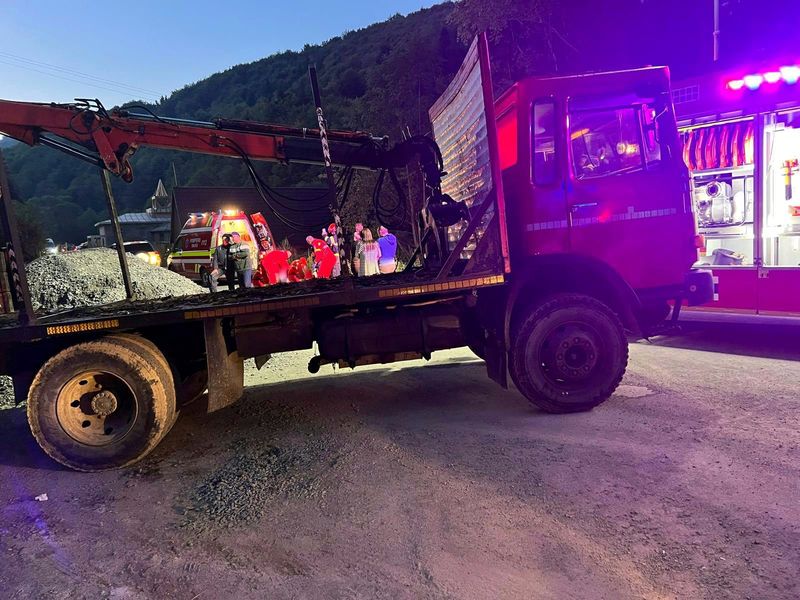 Imagini de la locul accidentului