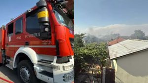 Imagini de la locul incendiului