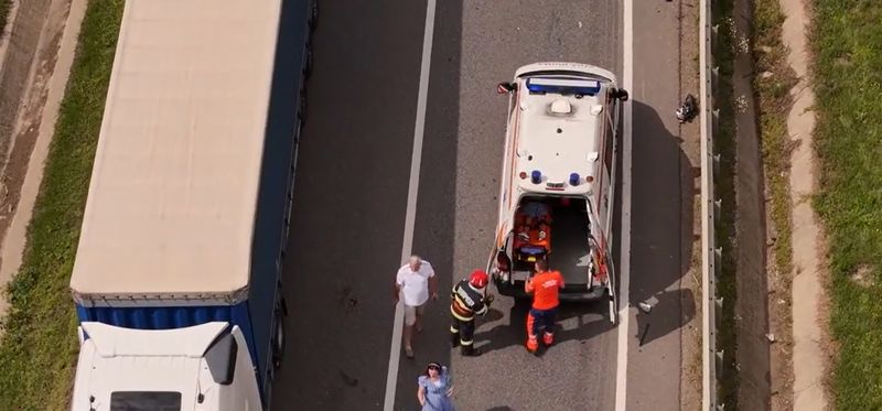 Imagini de la locul accidentului