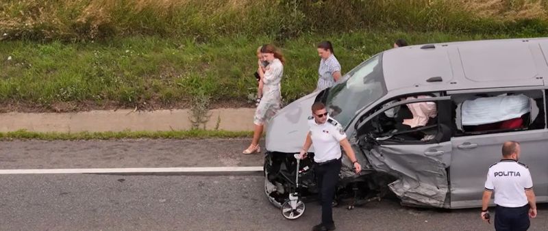 Imagini de la locul accidentului