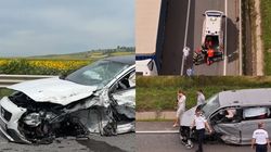 Membrii unei familii din Suceava au scăpat ca prin minune, după ce o șoferiță în vârstă de 18 ani s-a izbit de microbuzul în care se aflau! Autoritățile au activat Planul Roșu de Intervenție