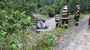 Imagine de la locul accidentului