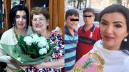 Adriana Bahmuțeanu alături de mama și copiii ei