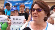 Imagine de la protestul profesorilor